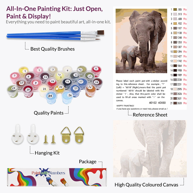 An Elephant_Paint_By_Numbers