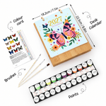 Load image into Gallery viewer, Blooming Butterfly Paint by Numbers Calendar
