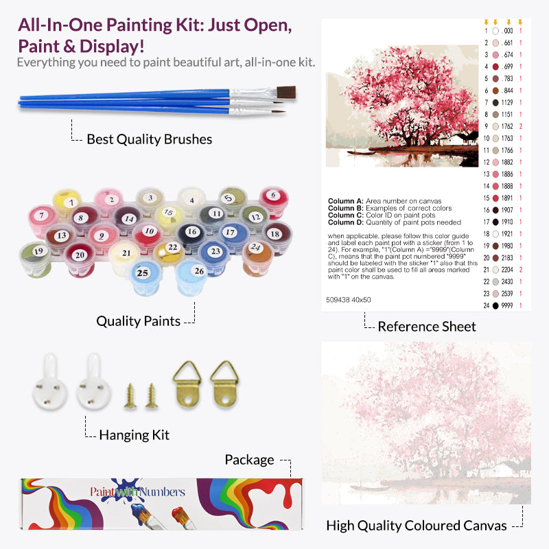 Chery Blossoms Paint by Numbers