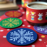 Load image into Gallery viewer, Christmas Snowflake Paint by Numbers Coasters
