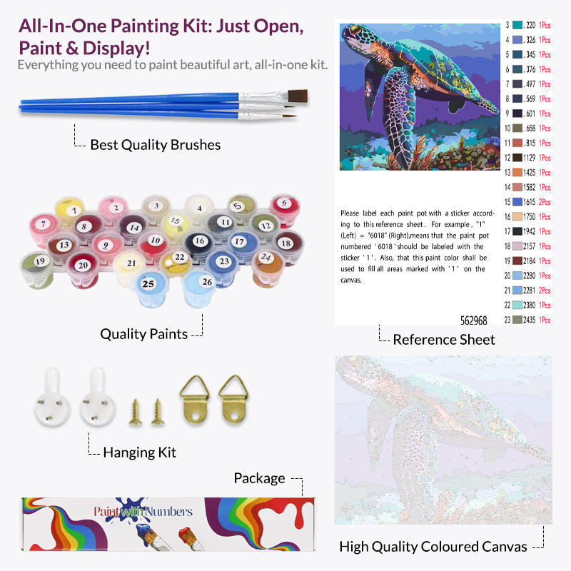 Claire The Turtle Paint By Numbers