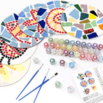 Load image into Gallery viewer, Coastal Mosaic 6-Piece Paint by Numbers Placemat
