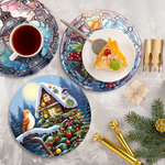 Load image into Gallery viewer, Colorful Winter Moments 4-Piece Paint by Numbers Placemat
