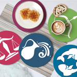 Load image into Gallery viewer, Colorful Zodiac Symbols 12-Pieces Paint by Numbers Placemat
