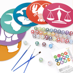 Load image into Gallery viewer, Colorful Zodiac Symbols 12-Pieces Paint by Numbers Placemat
