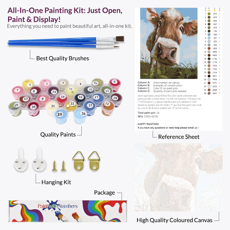 Cute Cow_Paint_By_Numbers 