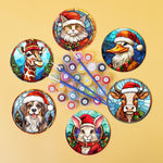 Load image into Gallery viewer, Festive Animals Paint by Numbers Coasters
