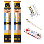 Load image into Gallery viewer, Festive Nutcracker Duo Hanging Scroll Paint by Numbers Kit
