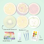Load image into Gallery viewer, Fresh &amp; Fruity 6-Piece Paint by Numbers Placemat
