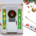 Load image into Gallery viewer, Playful Christmas Hanging Scroll Paint by Numbers Kit
