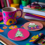 Load image into Gallery viewer, Quirky Christmas Characters Paint by Numbers Coasters
