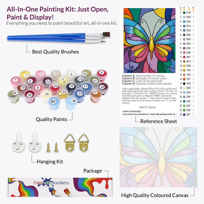 Radiant Wings Paint by Numbers