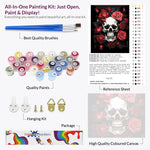 Load image into Gallery viewer, Rose and Skull Paint by Numbers
