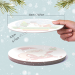 Load image into Gallery viewer, Santa &amp; Snow Globe 4-Pieces Paint by Numbers Placemat
