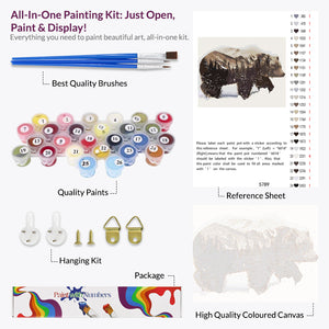 Bear In Woods Paint by Numbers