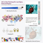 Load image into Gallery viewer, Swimming Sea Turtle Paint By Numbers
