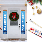 Load image into Gallery viewer, Welcome Christmas Hanging Scroll Paint by Numbers Kit
