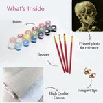Load image into Gallery viewer, Skull with a Cigarette Paint by Numbers
