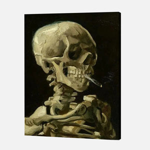 Skull with a Cigarette Paint by Numbers