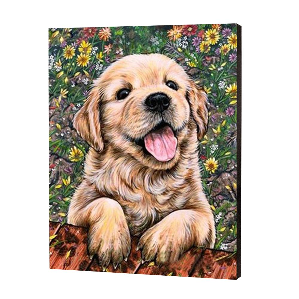 Cute Dog Puppy ,Paint by Numbers