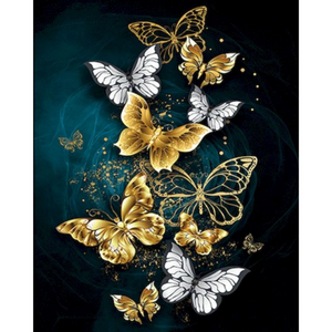 Gold Butterfly, Paint by numbers