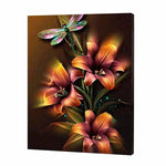 Load image into Gallery viewer, Dragonfly Flower Diamond Painting
