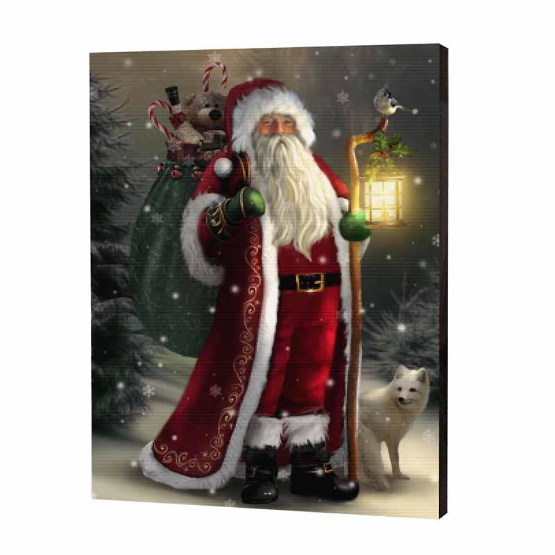 Santa In the Forest Diamond Painting