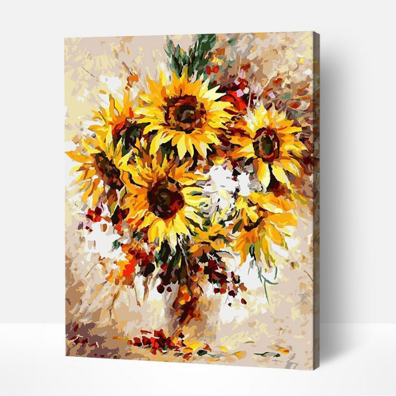 Sunflower Burst Paint by Numbers