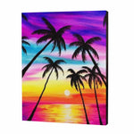 Load image into Gallery viewer, Tropical Rainbow Sunset Diamond Painting
