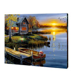 Load image into Gallery viewer, Autumn At the Lake Diamond Painting
