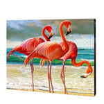 Load image into Gallery viewer, Beach &amp; Flamingos Diamond Painting
